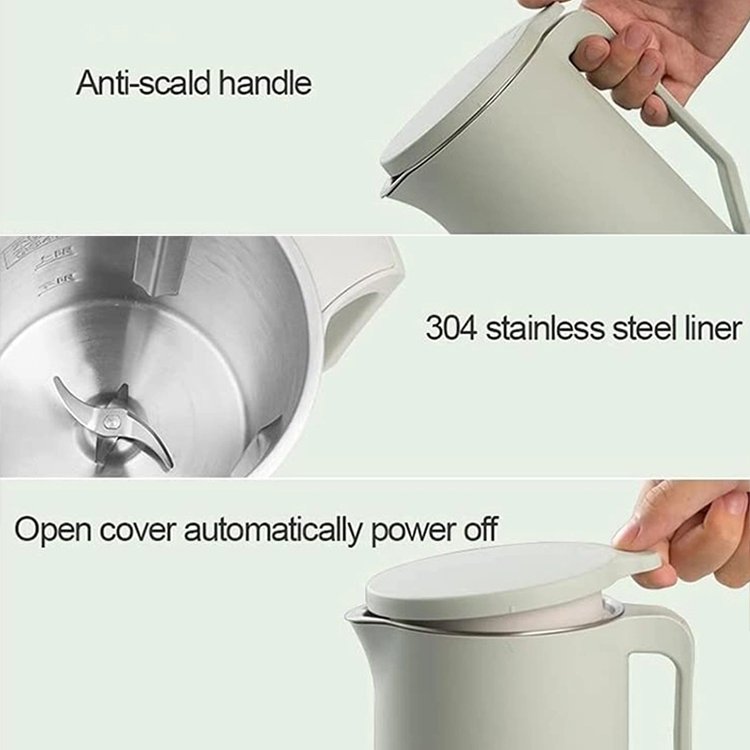 Portable Mini High Speed Blender Automatic Multi Soya Milk Making Machine Hot Soybean Commercial Food Processor Mixer Blender