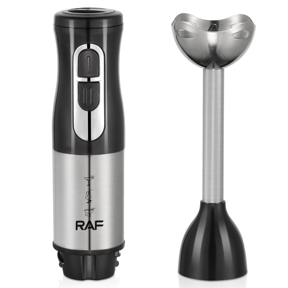 RAF 2 Speed Manual Garlic Food Processor Blender Mixer Stick Immersion Hand Blender