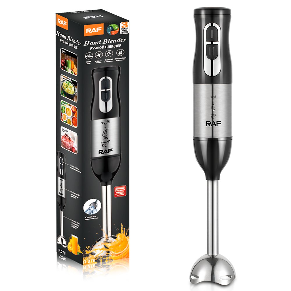 RAF 2 Speed Manual Garlic Food Processor Blender Mixer Stick Immersion Hand Blender