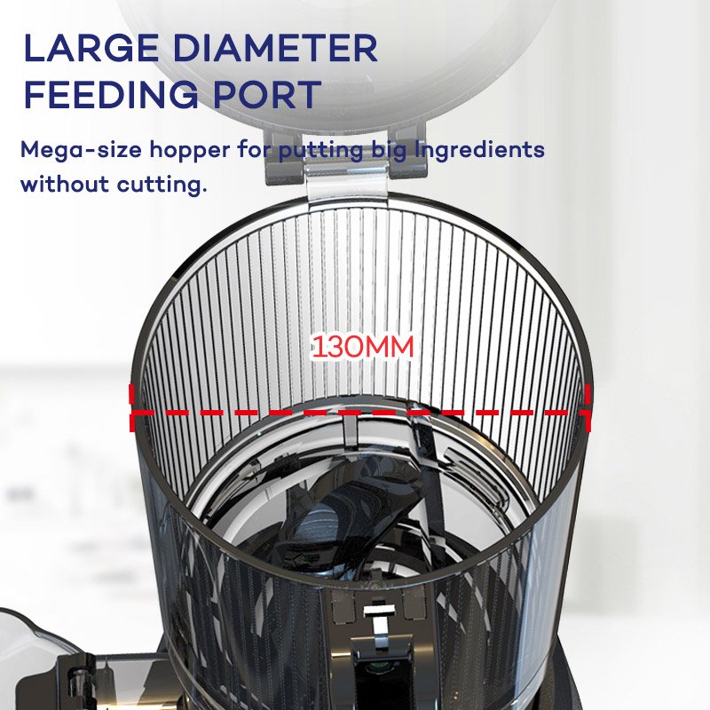 SJ-023 Self Feeding Hopper Juicer Big Mouth Wheat Grass Slow Masticating Multifunctional blender Juicer
