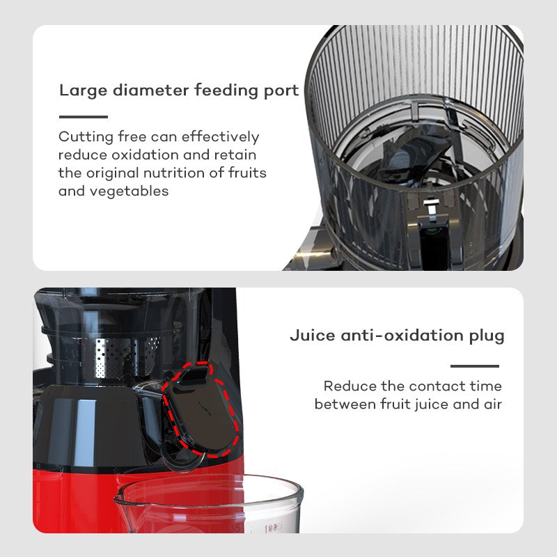 SJ-023 Self Feeding Hopper Juicer Big Mouth Wheat Grass Slow Masticating Multifunctional blender Juicer