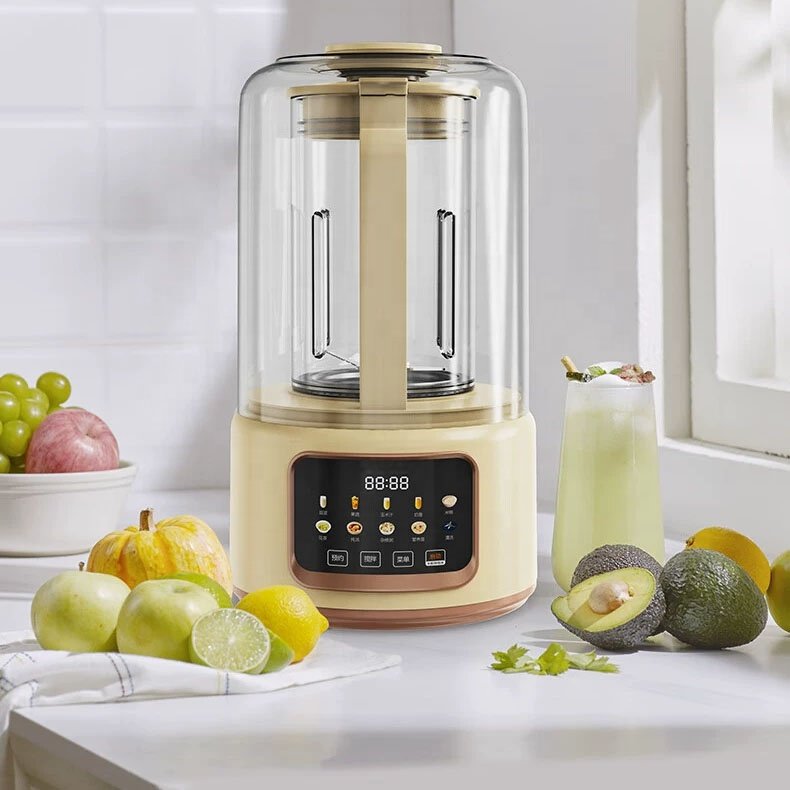 Silent blender machine mixer grinder with sound cover high-quality multi-functional vacuum blender commercial soy milk maker