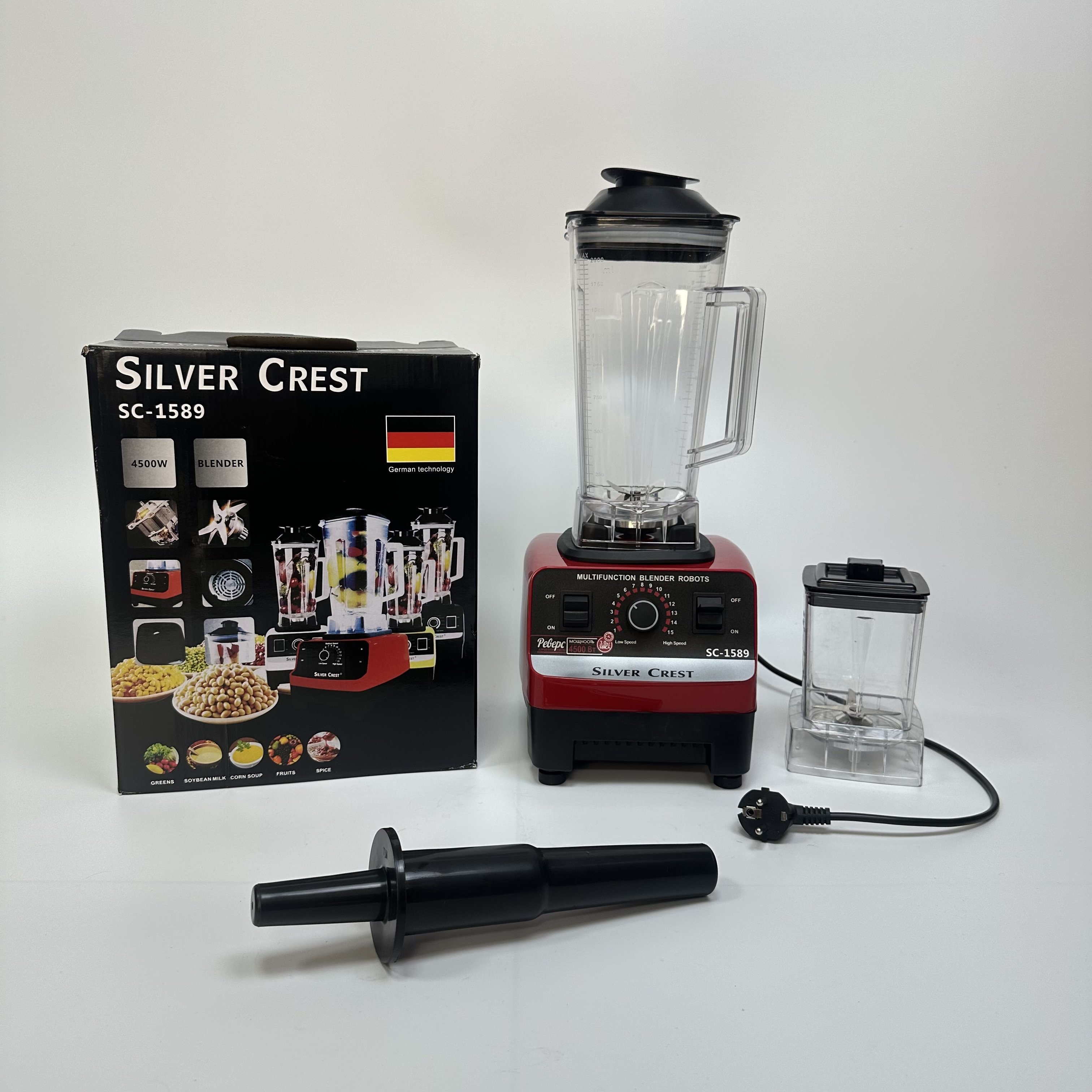 In stock Silver Crest Blender 4500W 5500W 8000W 2L Large Capacity Silver Crest 2 Jar Blender For Home And Restaurant Use