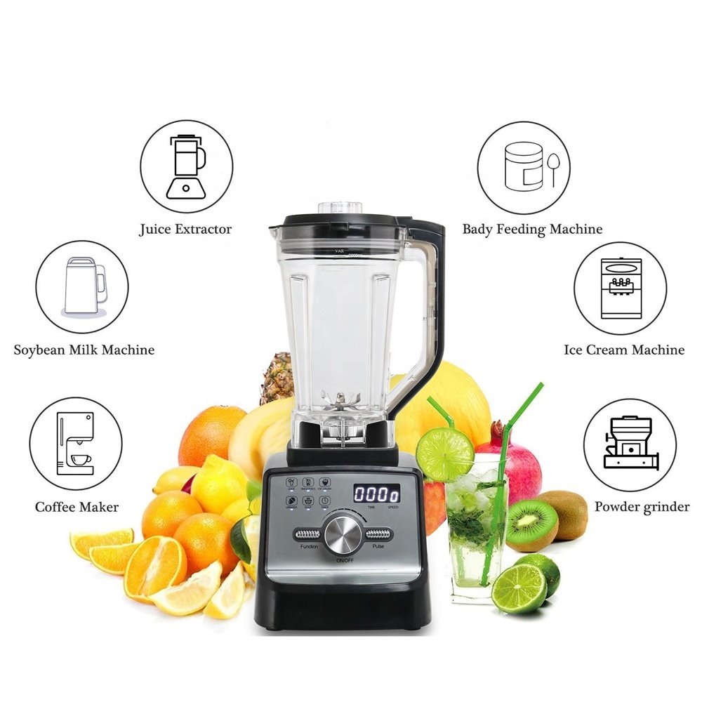 Best Powerful Smoothie Commercial Blender Heavy Duty Kitchen Home Used Cooks Professional Fruit Large Dry Food Mixer Licuadora