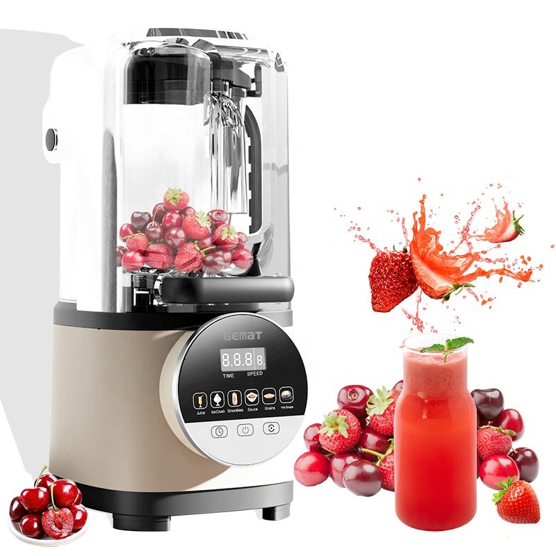 commercial low noise with sound cover high quality silent blender machine mixer multifunctional touch screen digital bar blender