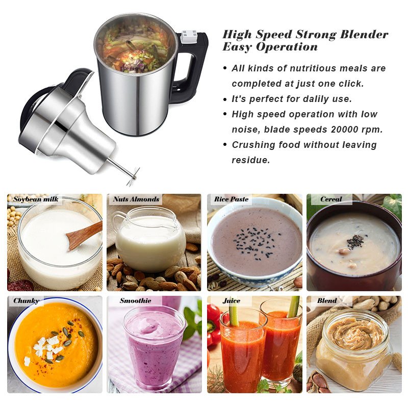 2023 New Juice Blender Soup maker Machine Electric Food Processor for Chunky Juicer Smoothie mixers Soy Milk Maker