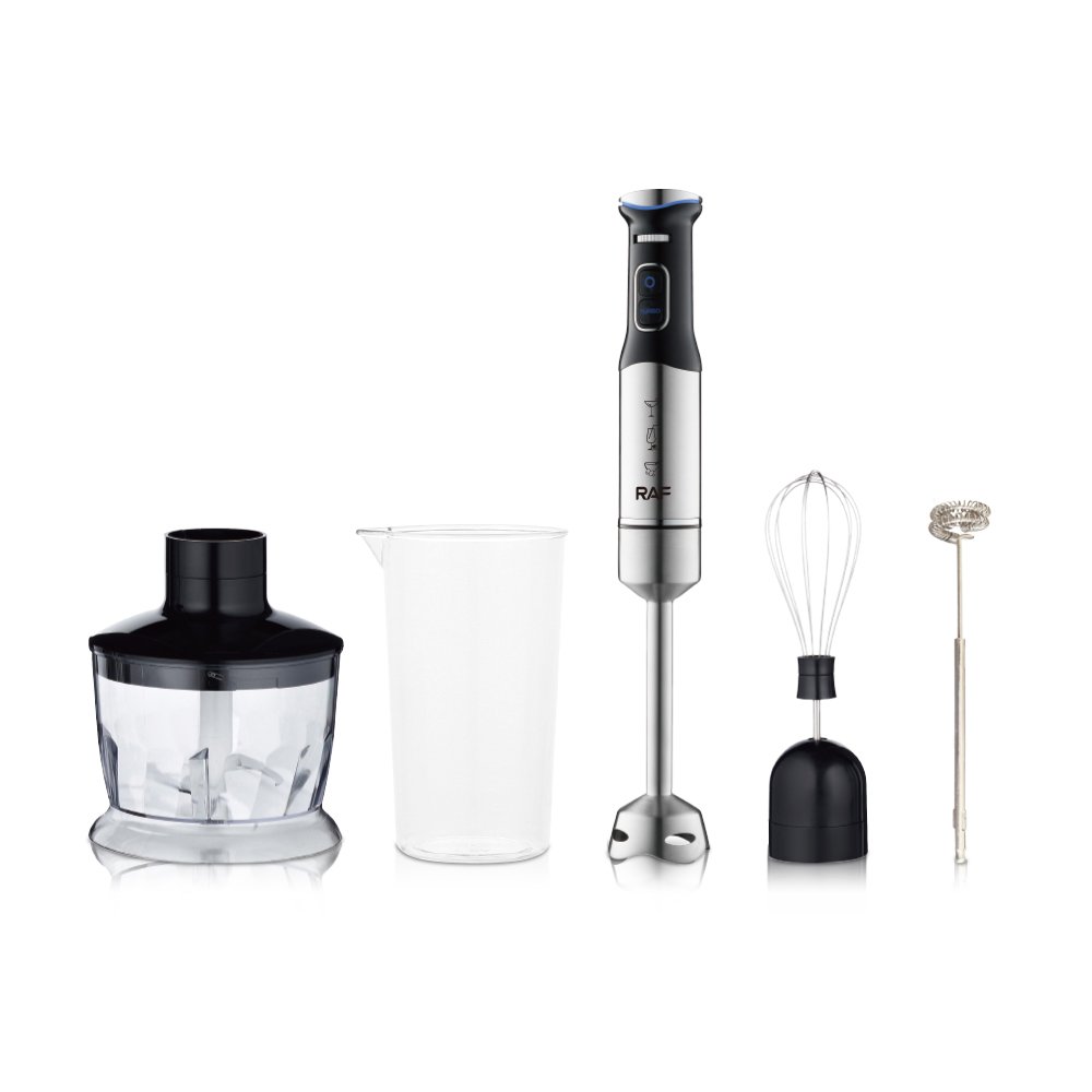 5 in 1 Hand Blender Stick Chopper Handheld Mixer with Milk Frother for Puree Baby Food Smoothies