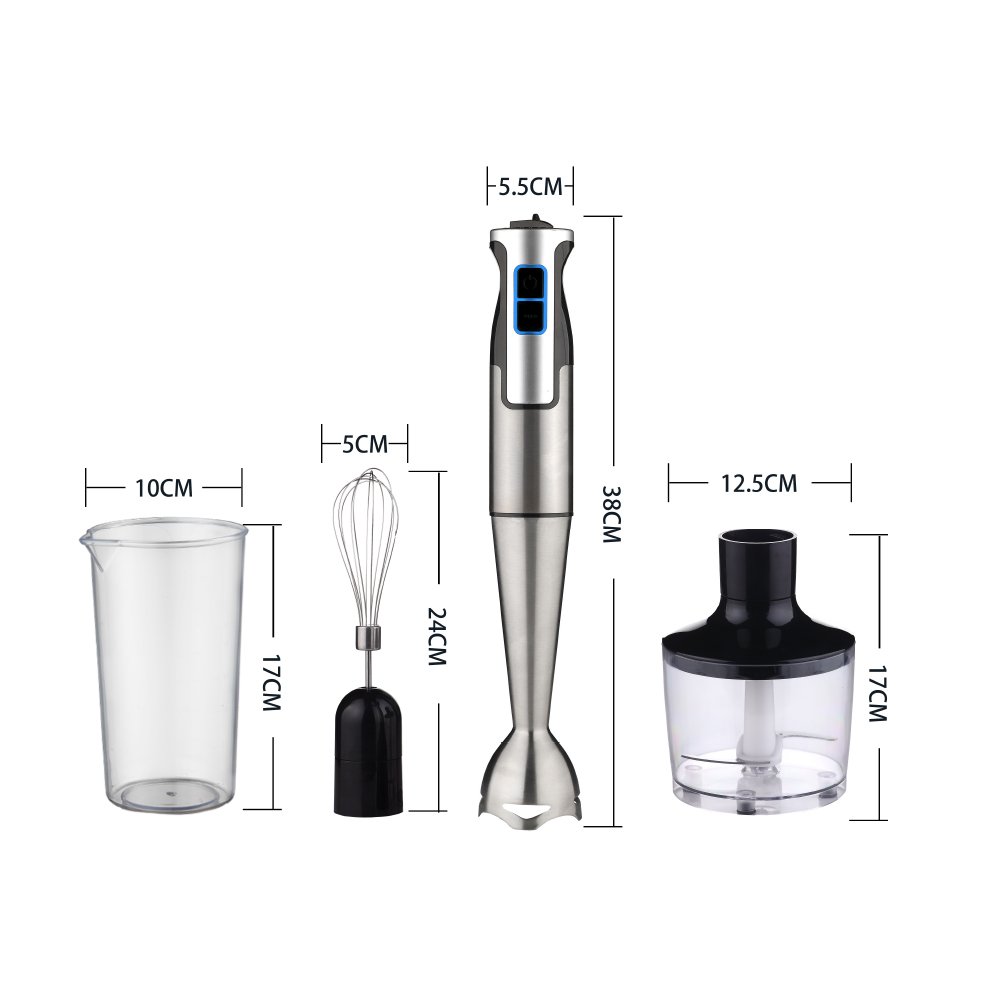 800W 3 in 1 Detachable Hand Blender Egg Whisk Chopper Breaker Stick Blender