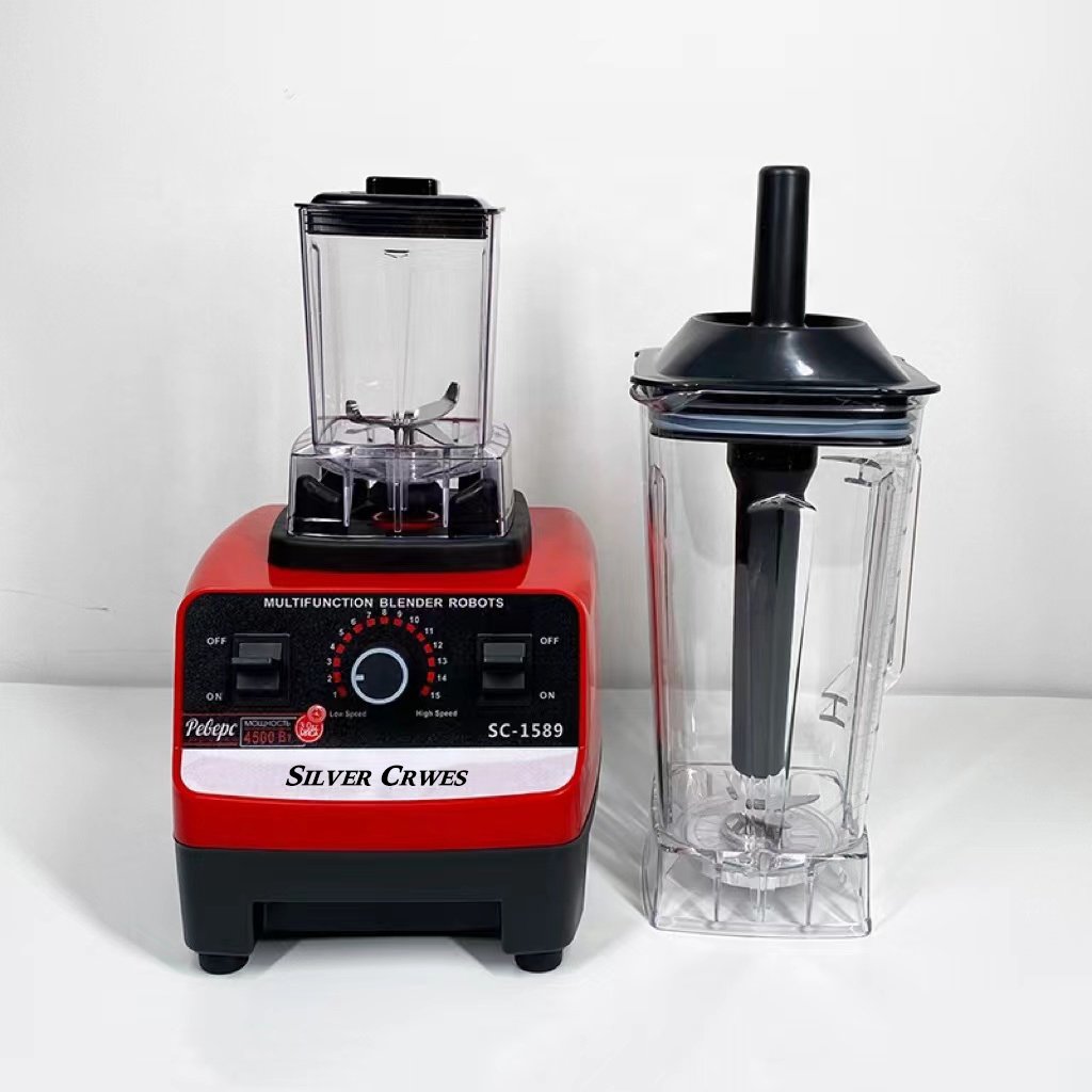 Double 4500w silver crwes blender home use food smoothie blender and juicers mixer 2/3L