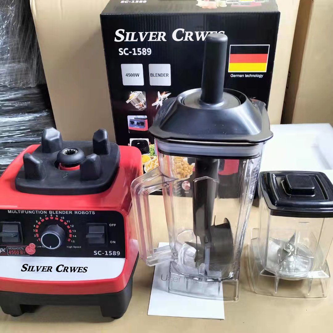 Double 4500w silver crwes blender home use food smoothie blender and juicers mixer 2/3L