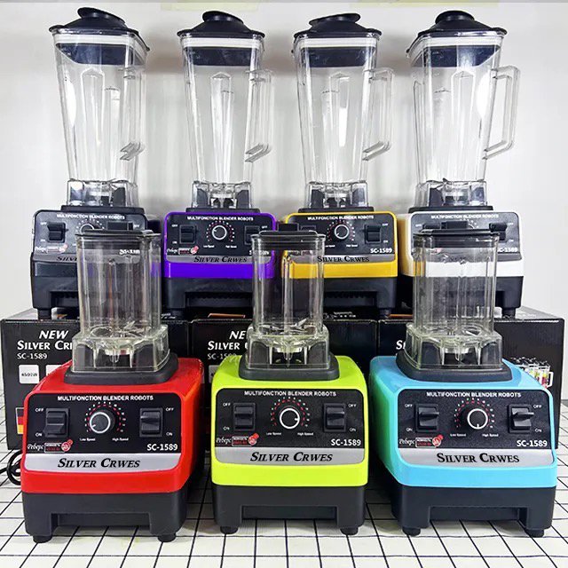 Double 4500w silver crwes blender home use food smoothie blender and juicers mixer 2/3L