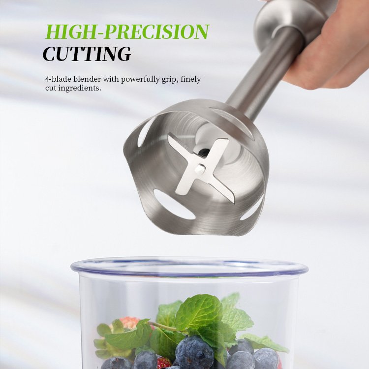 Mini Power Mixer Variable Speed Stainless Steel Hand Held Blending Stick Blender