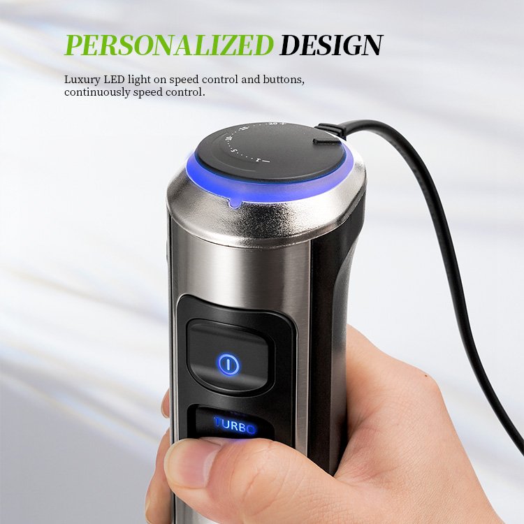 Mini Power Mixer Variable Speed Stainless Steel Hand Held Blending Stick Blender
