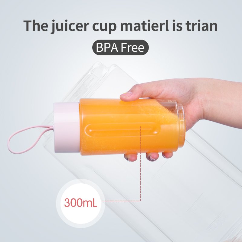 Hot Sell 200W food grade bpa free Portable Cup Electric Juicer Mini Blender with tritan bottle