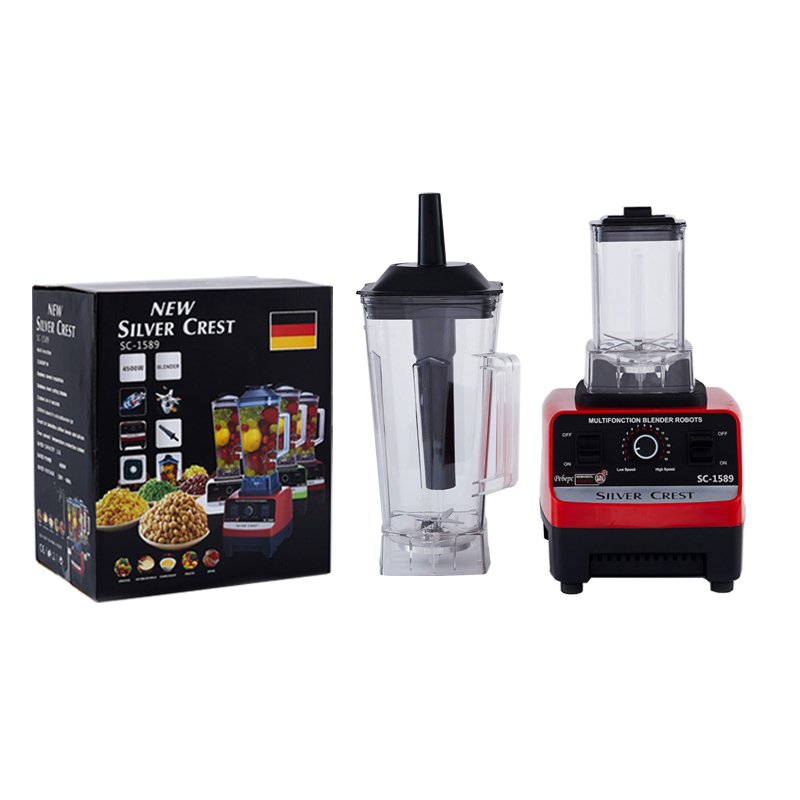 2022 New Fresh Fruit Juice Blender Crest Commercial Electric Mixer Blender Machine Kitchen Heavy Duty 2 in 1 4500w Silver 2.5