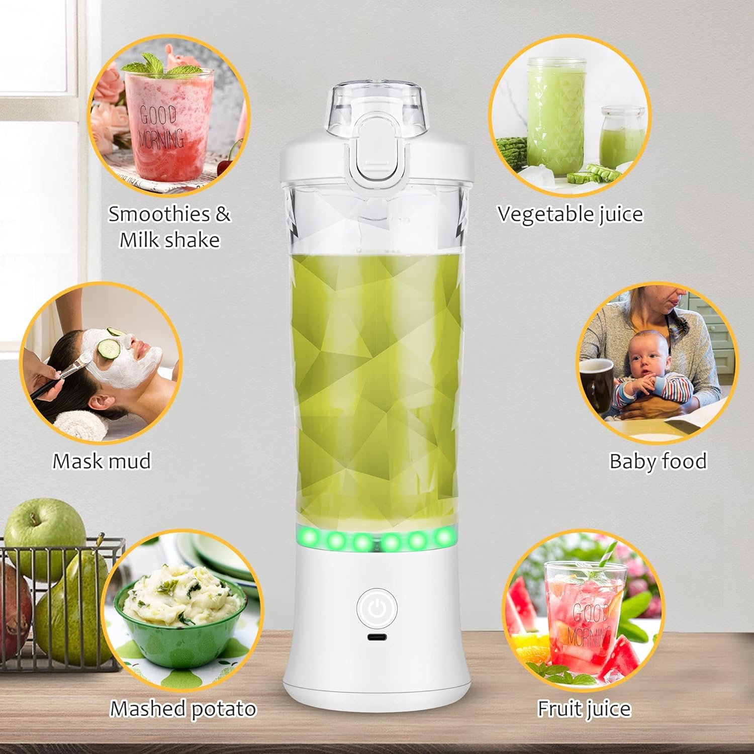 2023 Factory design 600ml big Capacity Portable Sport juicer Rechargeable blender