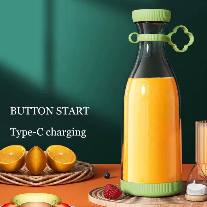 Portable Electric Juicer USB Rechargeable Juice Extractor Mini Liquidizer 400ML Large Capacity Outdoor Blender With Hook