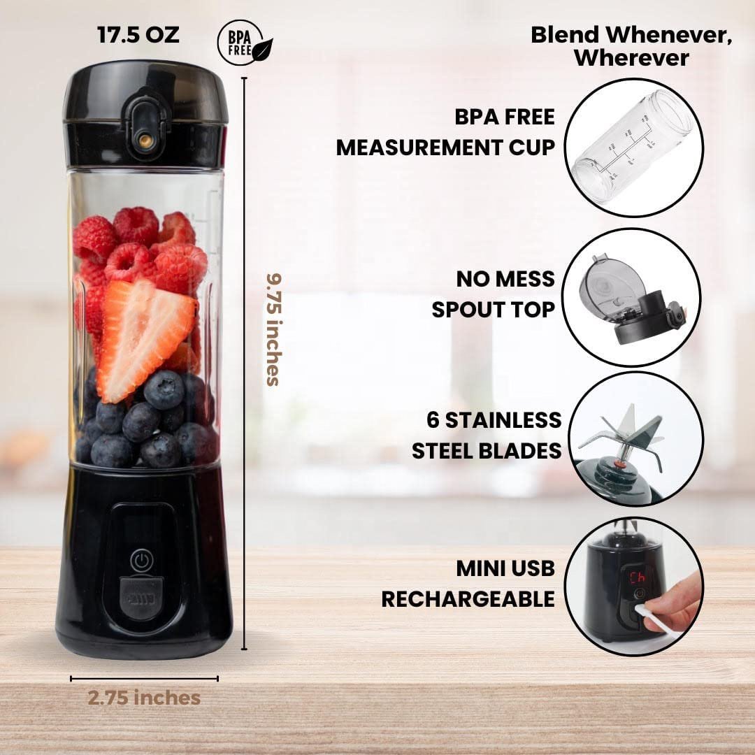 Rechargeable Custom Mini Personal Portable smoothie Blender Home usb Fruit juicer Blender Cup With Bounce Cover