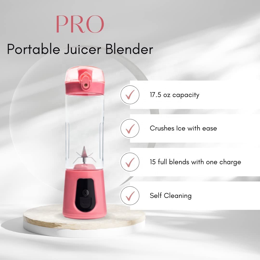 Rechargeable Custom Mini Personal Portable smoothie Blender Home usb Fruit juicer Blender Cup With Bounce Cover