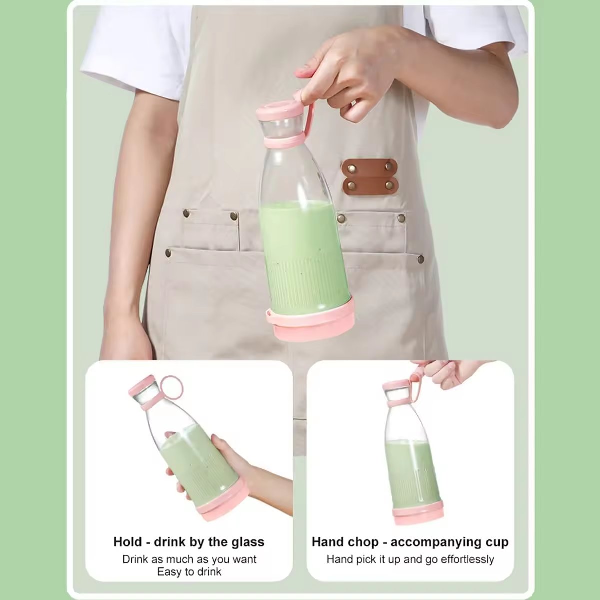 Mini Electric Juicer Cup 420Ml Portable Juicer Mixer Usb Fresh Fruit Juice Blender 6 Blade Blender