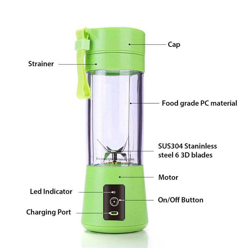 Mini Food Processor Personal rechargeable Juicer Smoothie Blender USB Mixer Electric Juicer Machine Portable Blender
