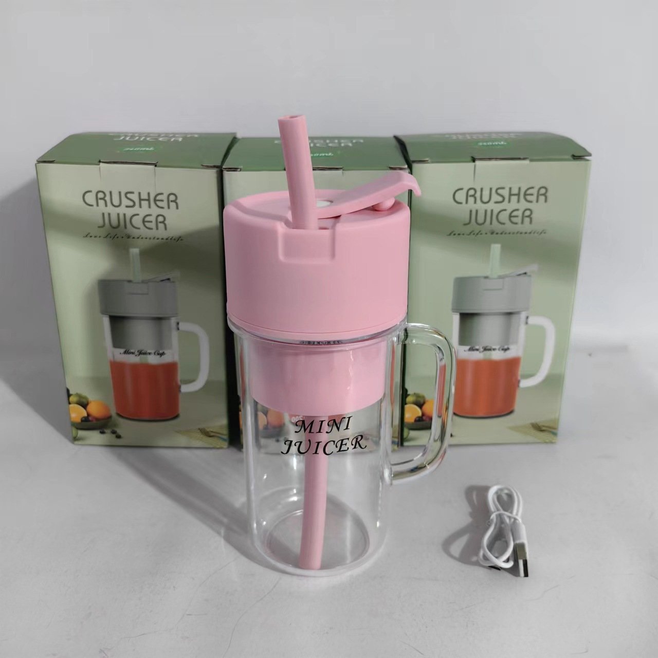 Portable Mini Juicer Blender Electric Juice Maker for Smoothies Milkshakes and Fruit Juices