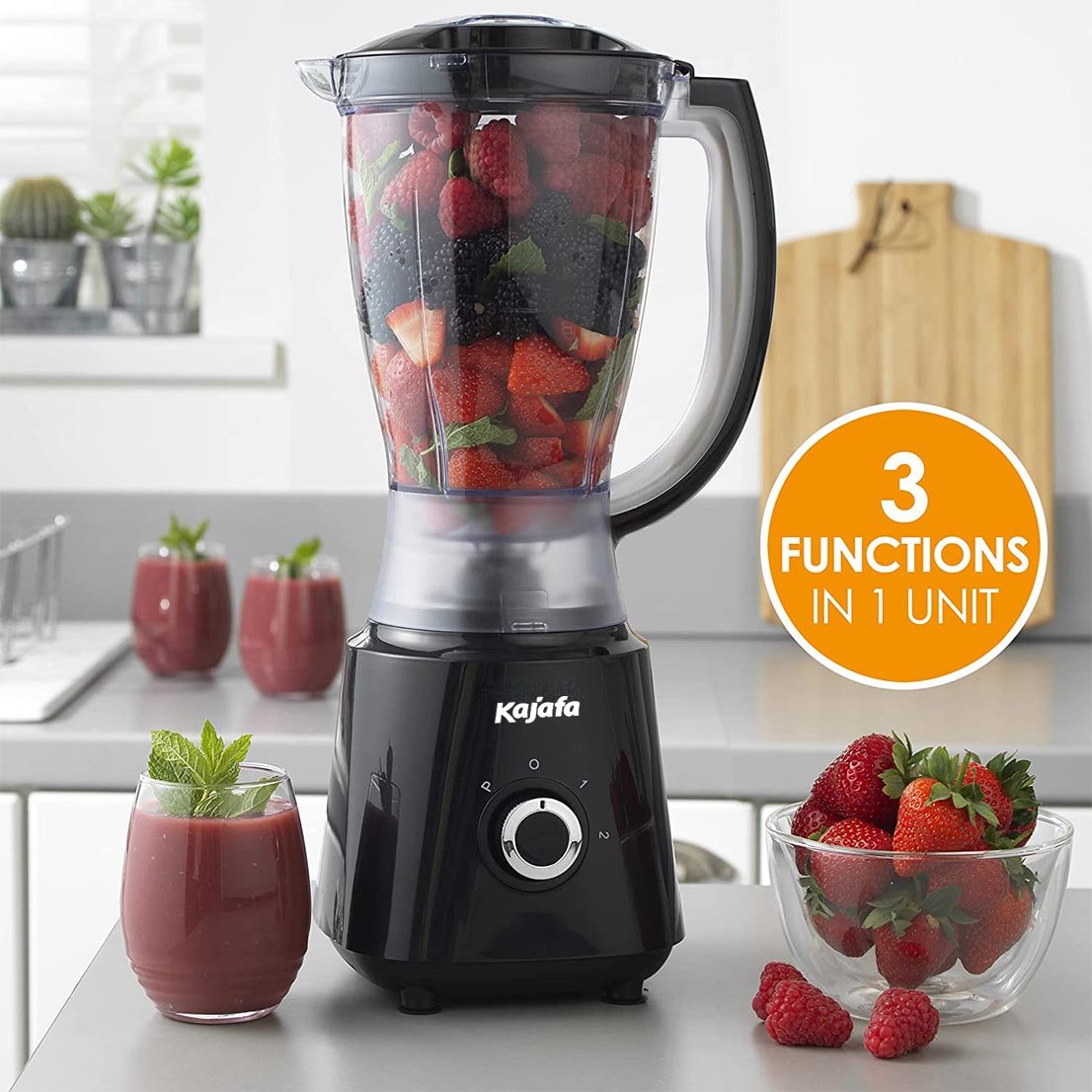 electric Food Blender Processor Deluxe 4in1 Nutri Smoothie Maker 1.5L Blending Jug 400W juicer chopper slice shred
