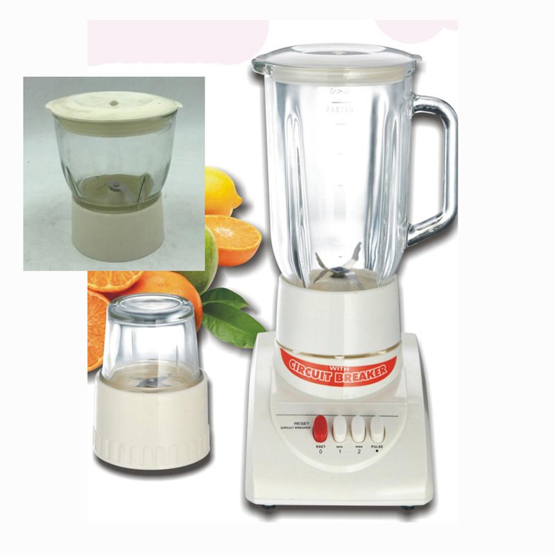 300W 1.5L Household Electric Food Processor Parts Blender 3 in 1 Home Blender Variable Speed Plastic Stainless Steel Glass LBT2