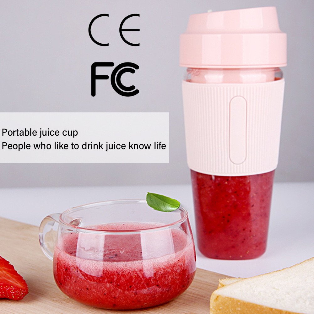 Portable Blender 350ML Personal Size Blender Wireless Rechargeable USB Juicer Cup Fruit Mixer Smoothie Portable Juicer Blender