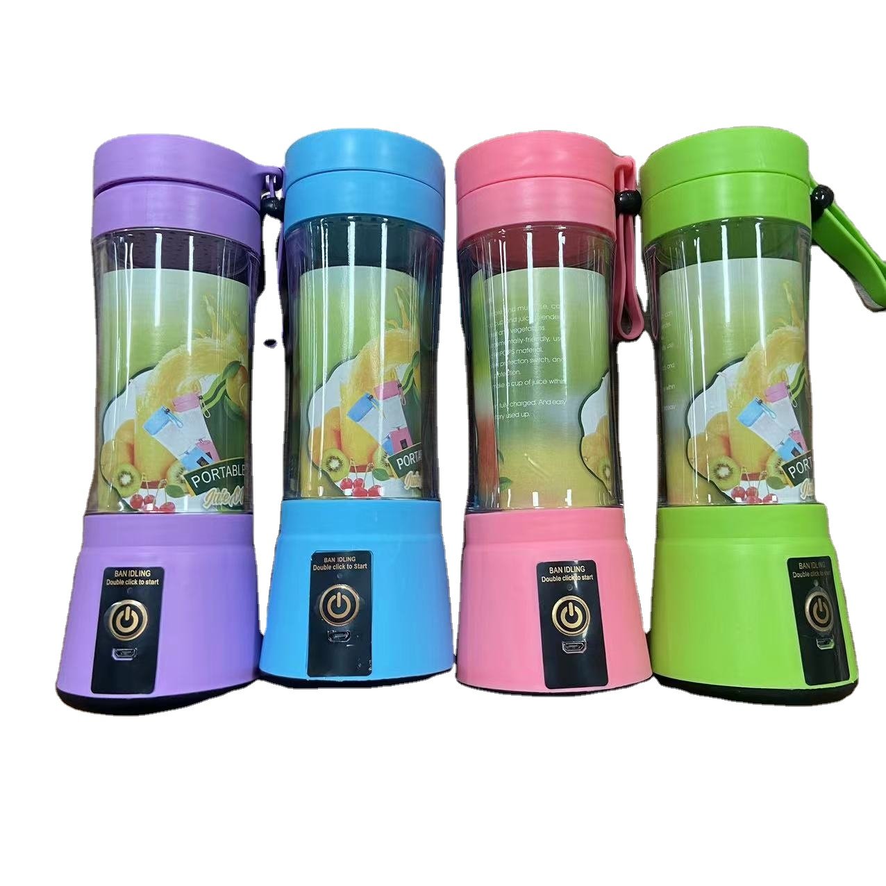 Wholesale Portable Fresh Juice Blender Mini Electric Slow Juicer USB Rechargeable Mixer Bottle Personal Hand 6 Blades For Fruit