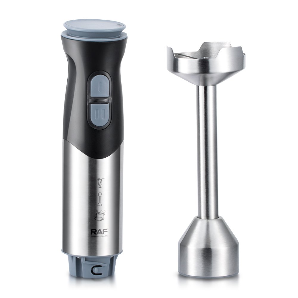 Stainless Steel Electric Immersion Hand Blender 1600 Watt Mixing Speed Easy Control Crush Ice