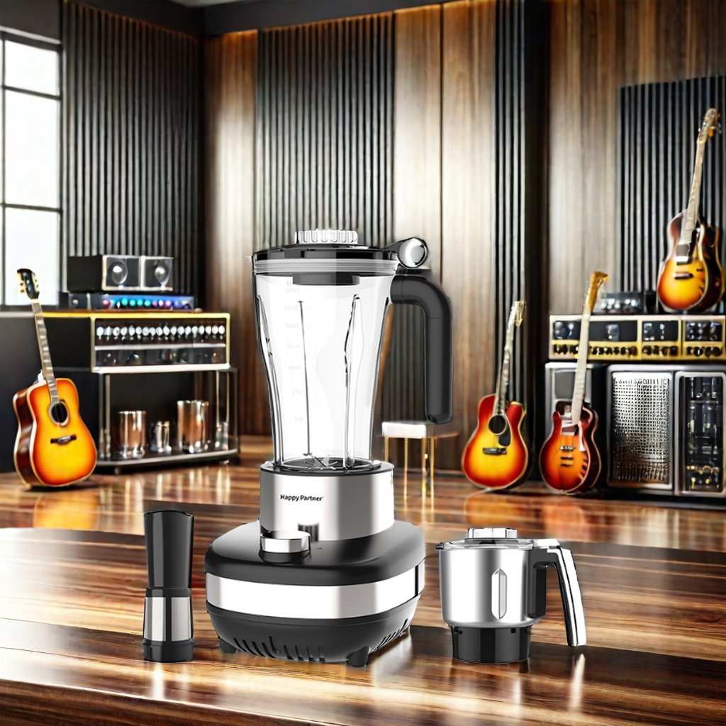 Happy Partner 6-in-1 Stainless Steel Housing Blenders Commercial Fruit Juicer and Smoothie Blender professional