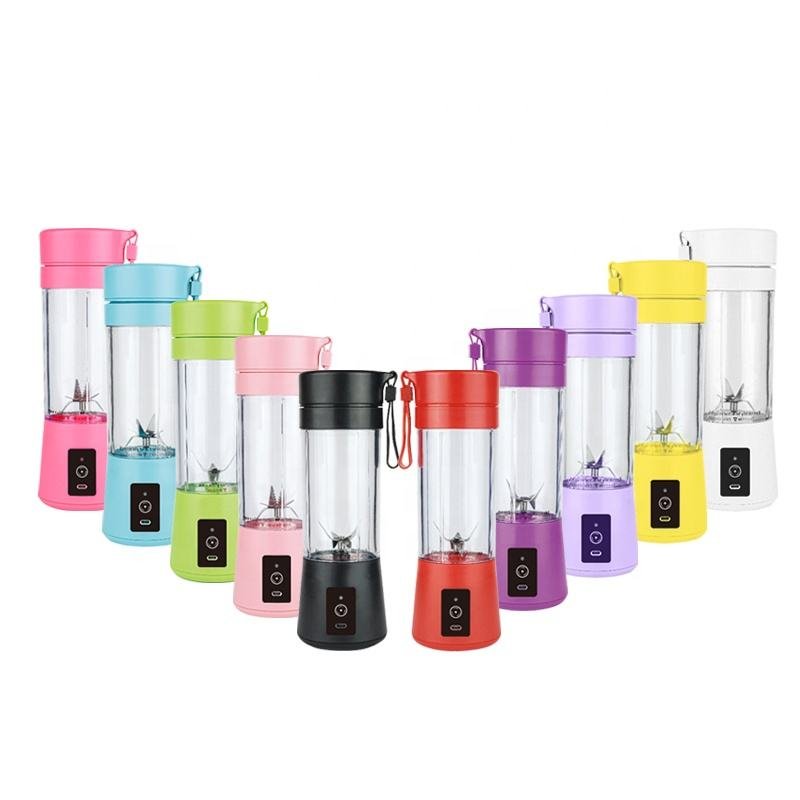 Portable Fruit Juicer Ice Smoothie Personal Hand Held Juicer Cup Plastic USB Portable Blender for Shakes