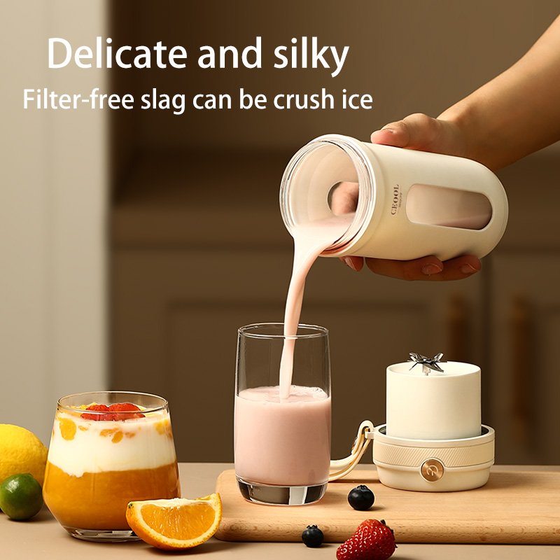 Custom Logo Personal Mini juicer cup 340ML Fruit Ice Mixer Cup Blender USB Charge Juicers