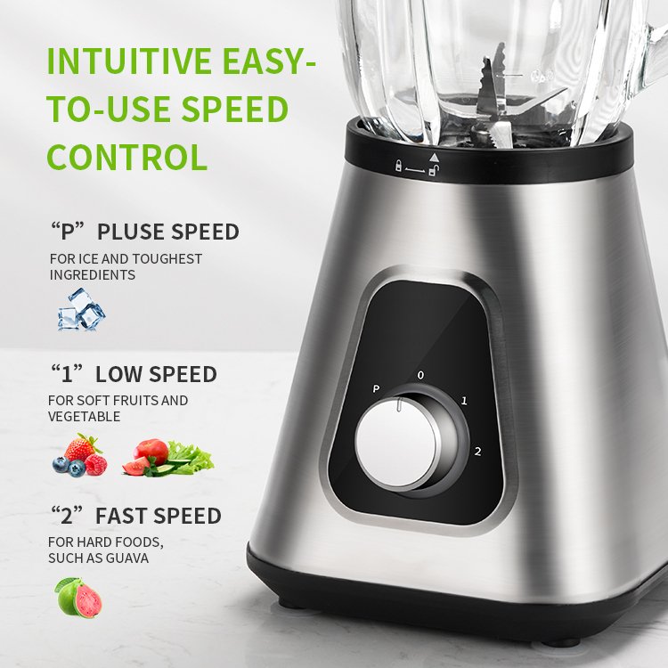 Personal Blender for Shakes and Smoothies 6-Leaf Blenders for BPA free Silver Kitchen 1200W Single Serve Blender