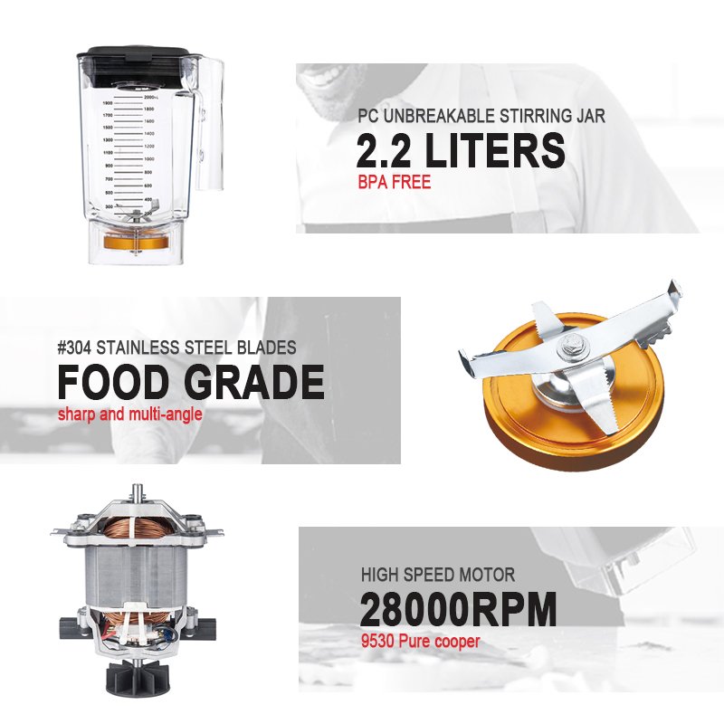 Kitchen appliances high speed heavy duty commercial blender