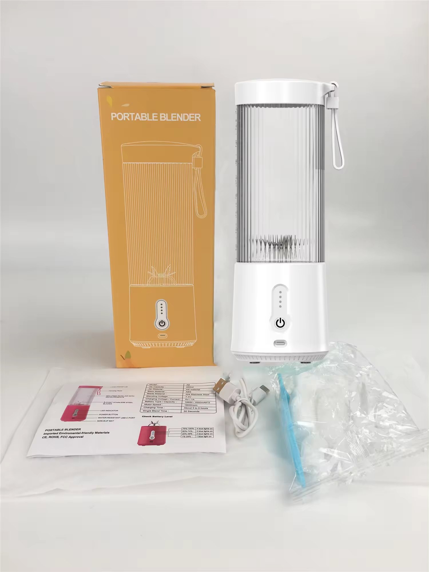 Factory Price Multifunction Leak Proof Wireless Travel Blender Juicer Blender Portable blender 15oz USB charging smoothie juicer