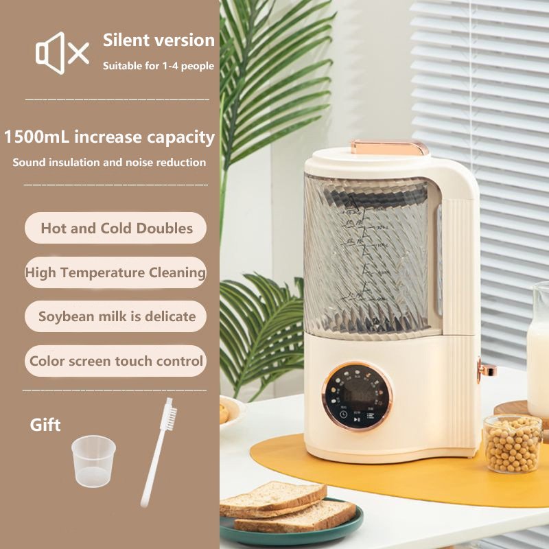 High Quality 1.5L Intelligent Nutrient Soybean Milk Blender Soundproof Lid High Power Heating Kitchen Appliance Household Use