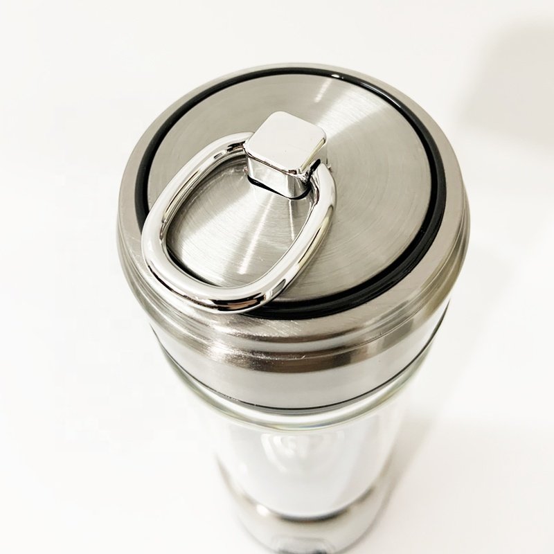 Portable USB 6 Blades Rechargeable Smoothie Mini Hand Blender with stainless steel shell glass cup