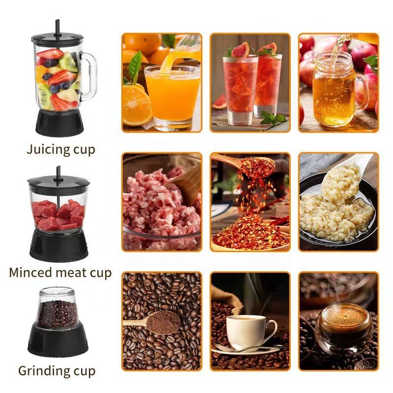 Multifunction Commercial 4 in 1 Big Mouth Carrot Vegetable Juicer Blender Fruit Juicer Extractor Food Mixer