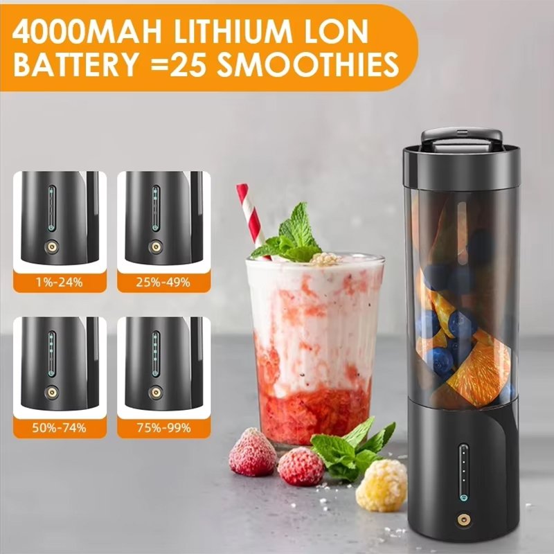 Portable Blender Personal Size Blender For Shakes And Smoothies With 6 Blades Mini Blender 20 Oz For Kitchen Home Travel