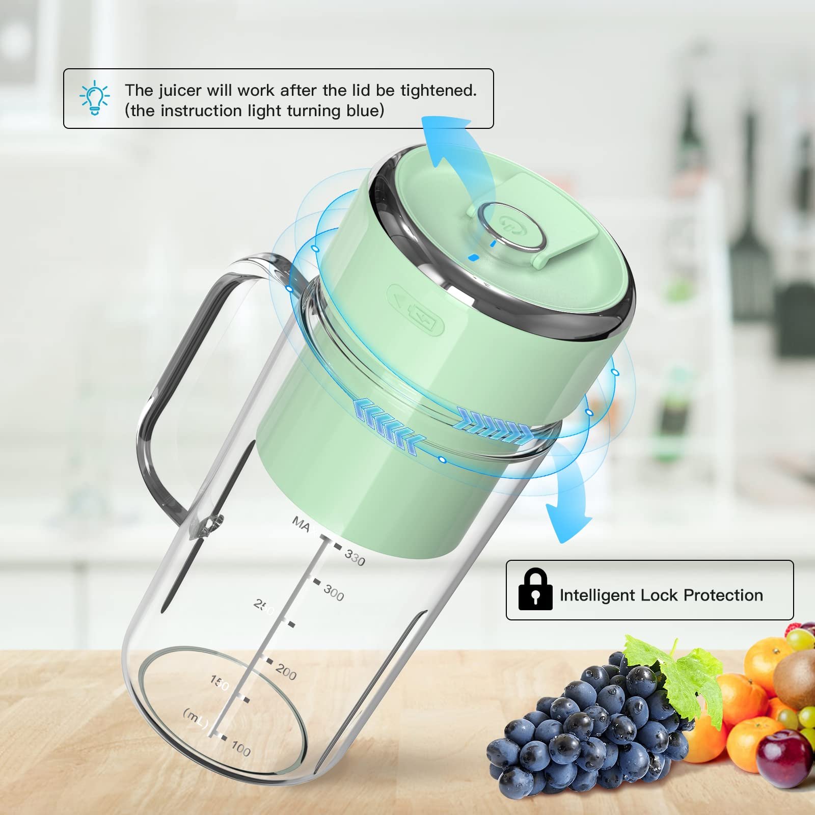 Rechargeable USB Juicer Cup Mini Juicer Blender With Straw Portable Blender