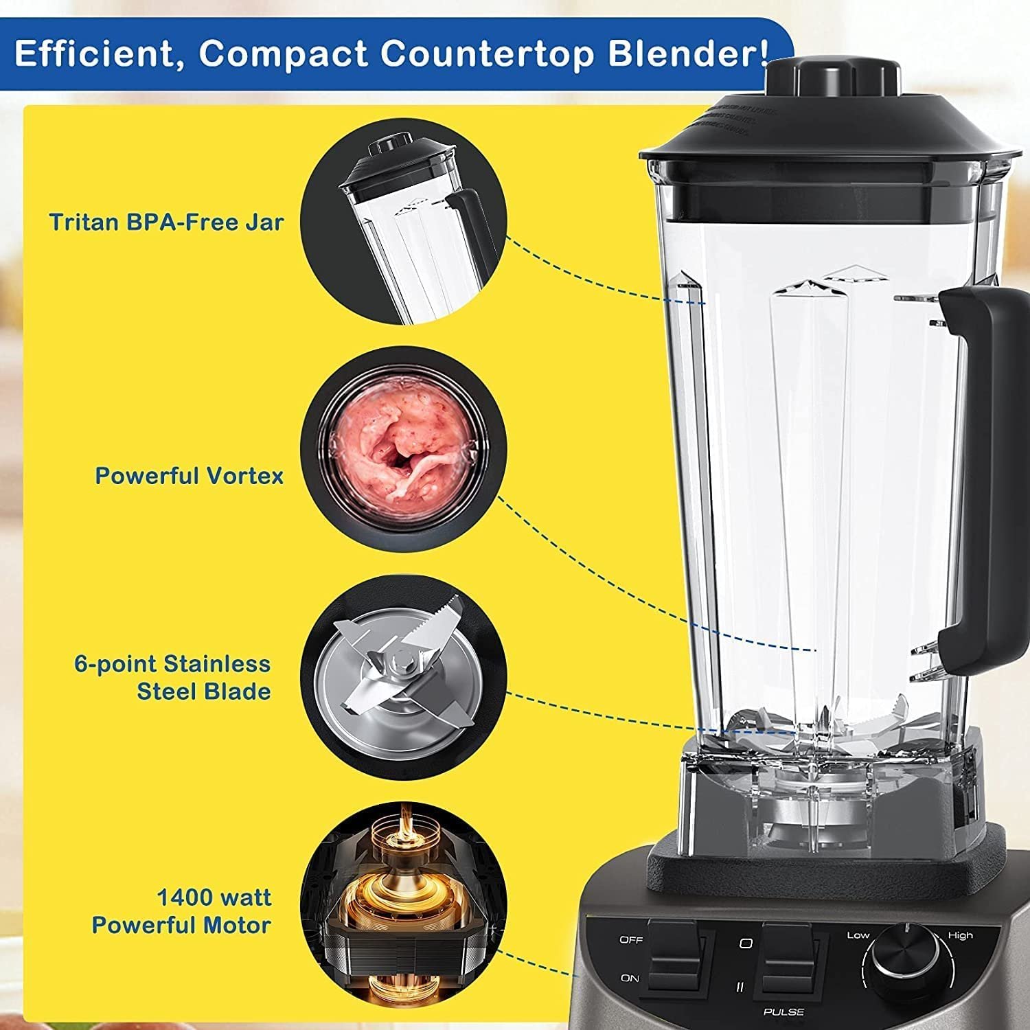 1.8L Multifunctional Juicer food fruit juicer mixer electric smoothie table blender