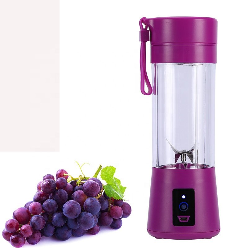 smoothie portable blender juicer mini 380mL with 6 Blade 304 Stainless Steel licuadora portatil automatic juicer