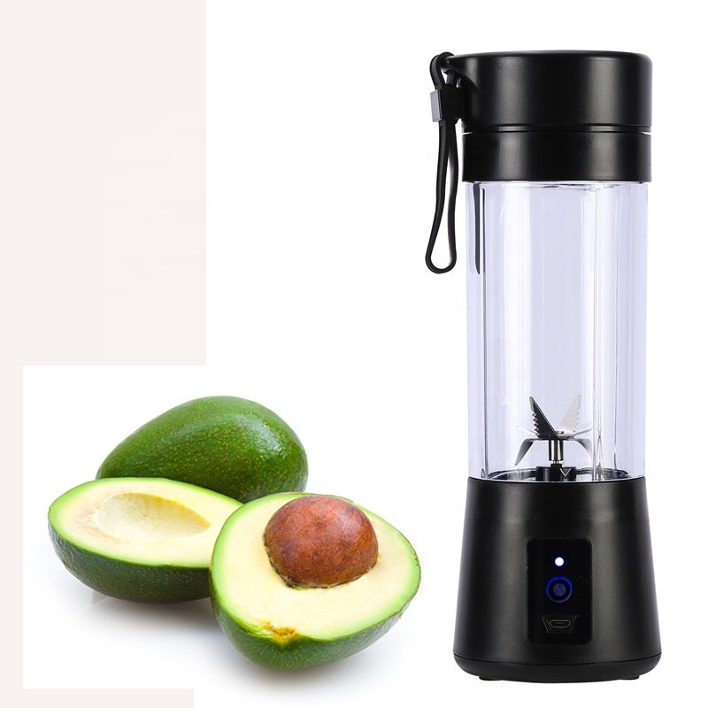 smoothie portable blender juicer mini 380mL with 6 Blade 304 Stainless Steel licuadora portatil automatic juicer