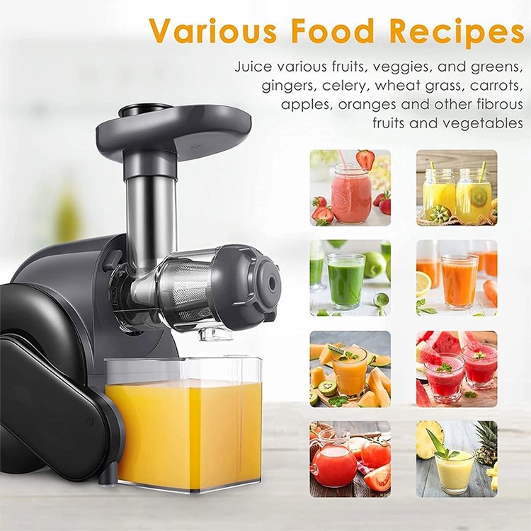 Horizontal Slow Juicer,kitchen Fruit Vegetable Electric Cold Press Juicer Blender 520*359*268 Plastic 220240 AMR519 Anmir 115