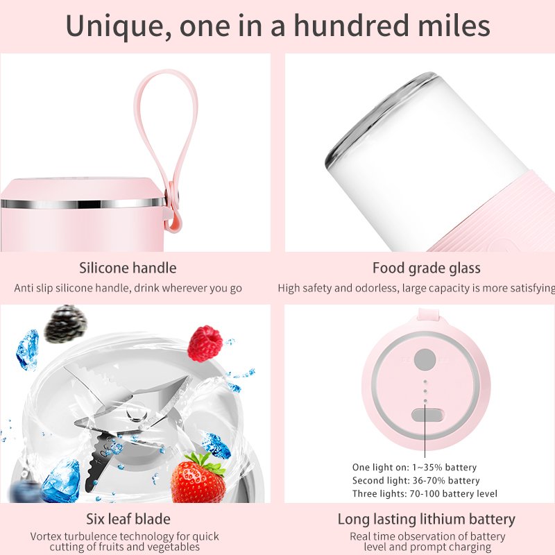 Hot Usb Recharge Mini Orange Citrus Fruit Electric Juice Extractor Machine Bottle Fresh Smoothie Portable Blenders Juicers