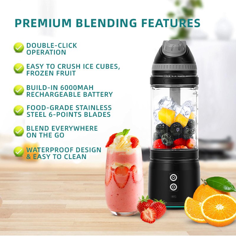 2024 Factory Supply New 700ml portable rechargeable drink smoothie blender
