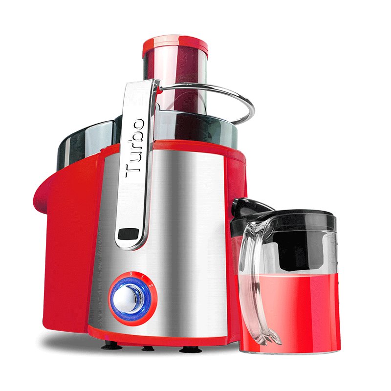 Industrial brushed stainless steel finish blender orange juicer