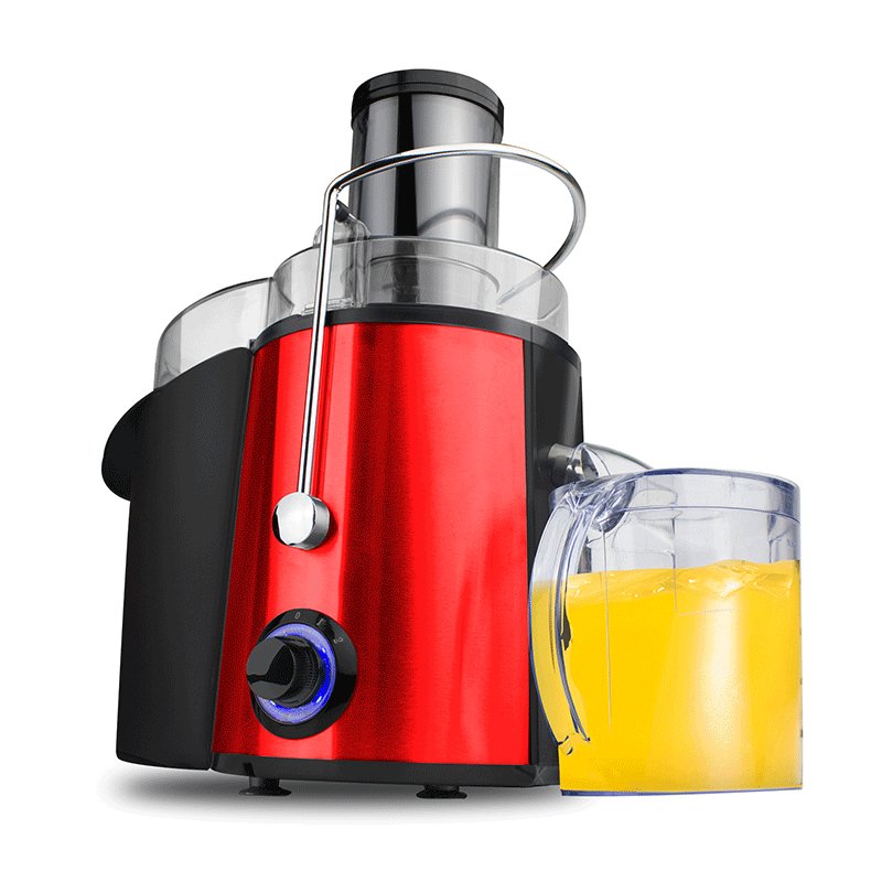 Industrial brushed stainless steel finish blender orange juicer